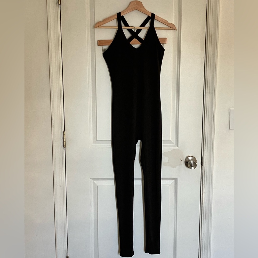 🎉 3/$15 Black Strappy Jumpsuit M